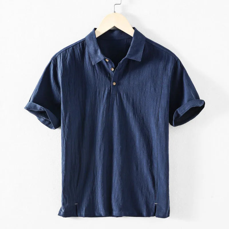 Men's linen leisure shirt in loose fit available in multiple colours with size range S to 4XL