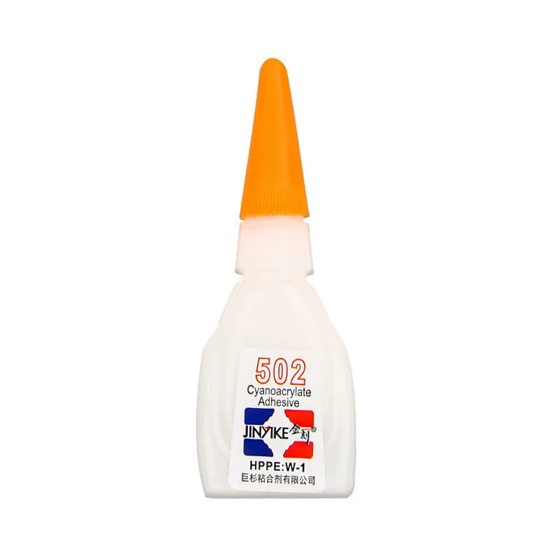 Two tubes of instant strong shoe repair adhesive glue, showing 3g and 8g size options.