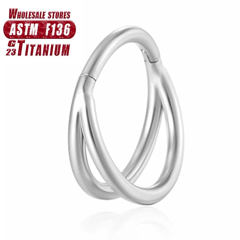 F136 titanium alloy nose ring body jewellery in silver, gold, rose gold, black and colourful finishes