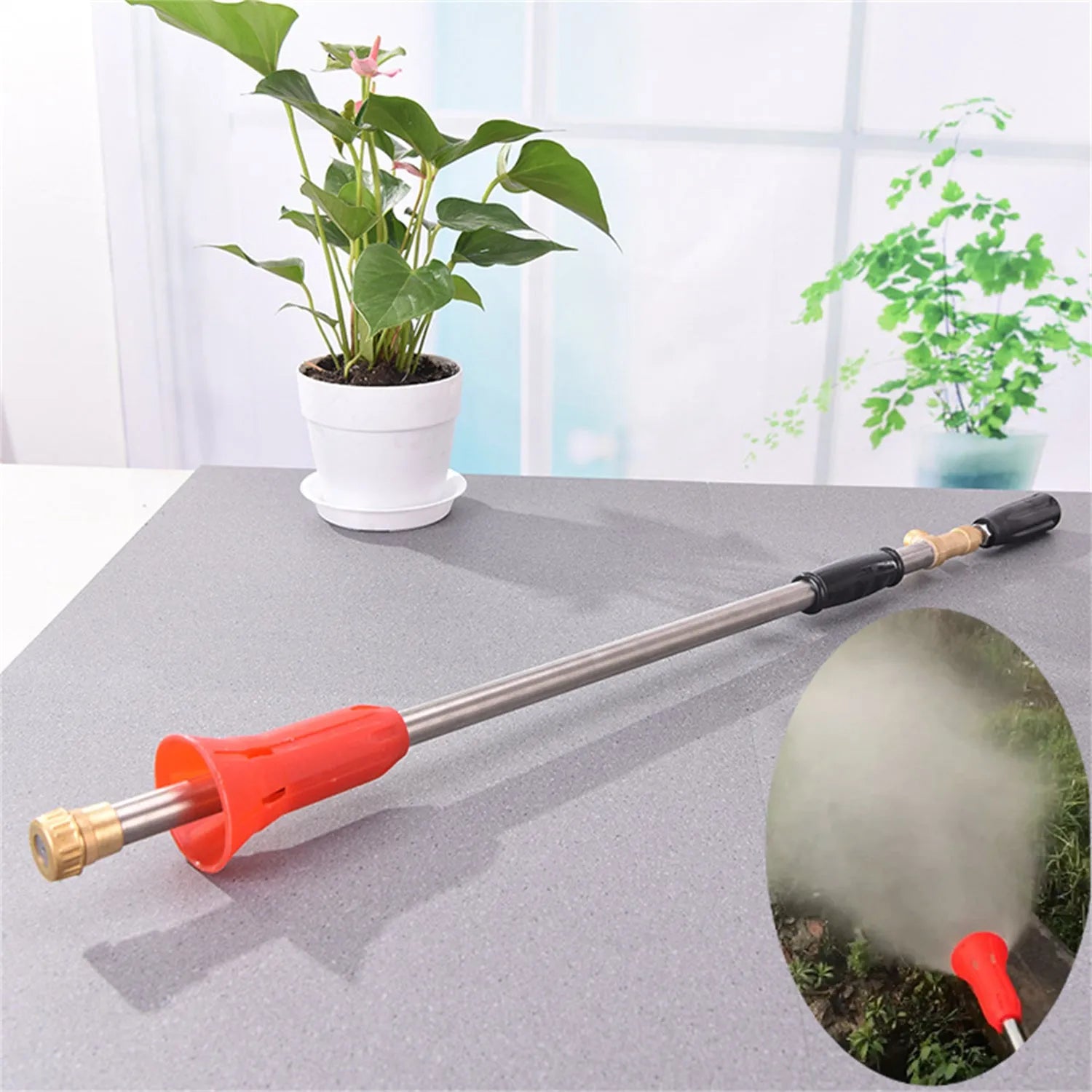 Submachine gun type high-pressure agricultural spray gun for pesticide application