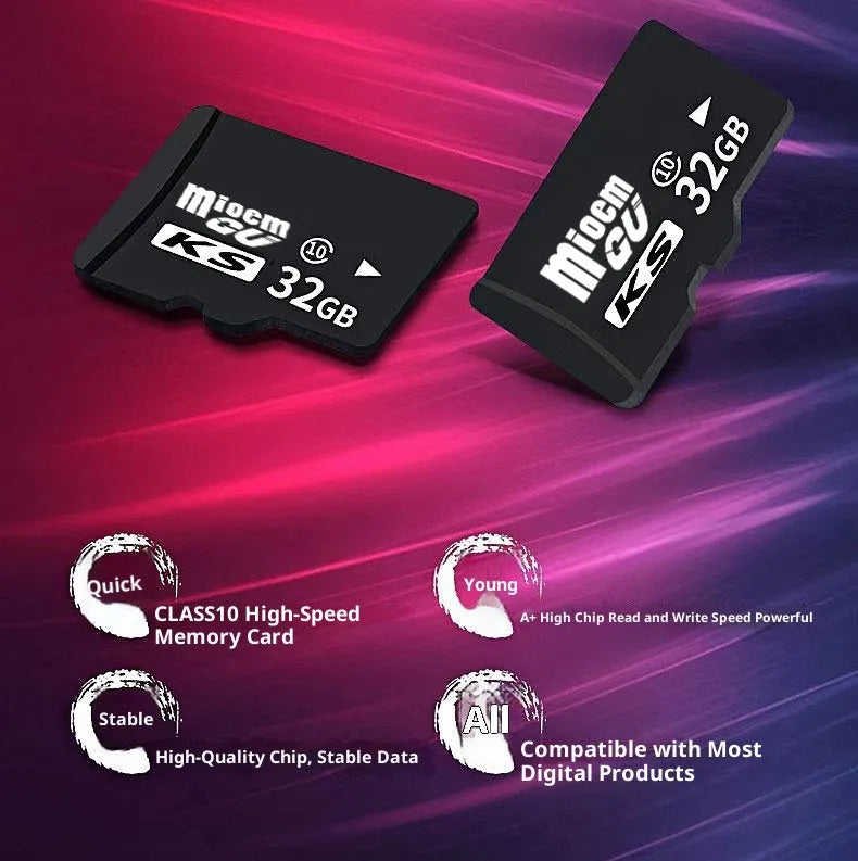 Black TF C10 high-speed memory card 32GB for mobile phone and camera