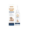 Pet ear wash 120ml bottle with sodium hyaluronate and peppermint extract for dogs and cats