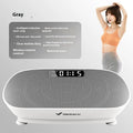 Grey portable vibration exercise machine with Bluetooth and 300kg capacity