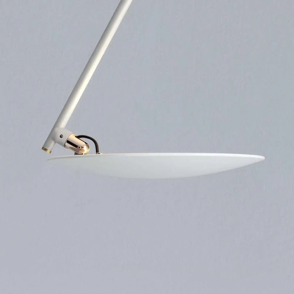 50cm diameter iron ceiling lamp in white or white gold finish with warm LED light