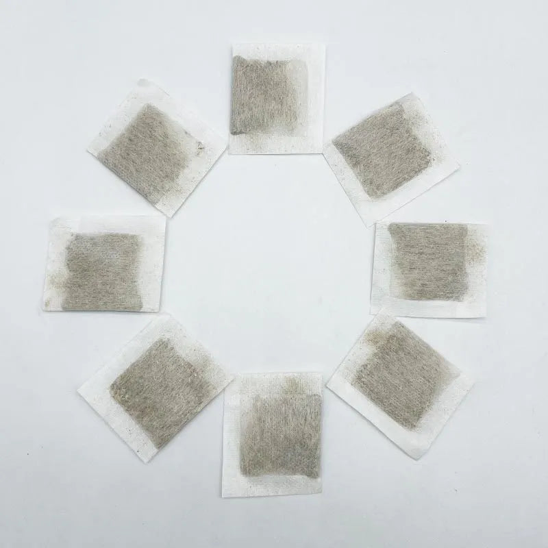 Single catnip tea bag 1 gram in non-woven fabric white background