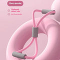 Yoga four piece fitness set showing leg stretcher, yoga ring, pedal device and tension rope