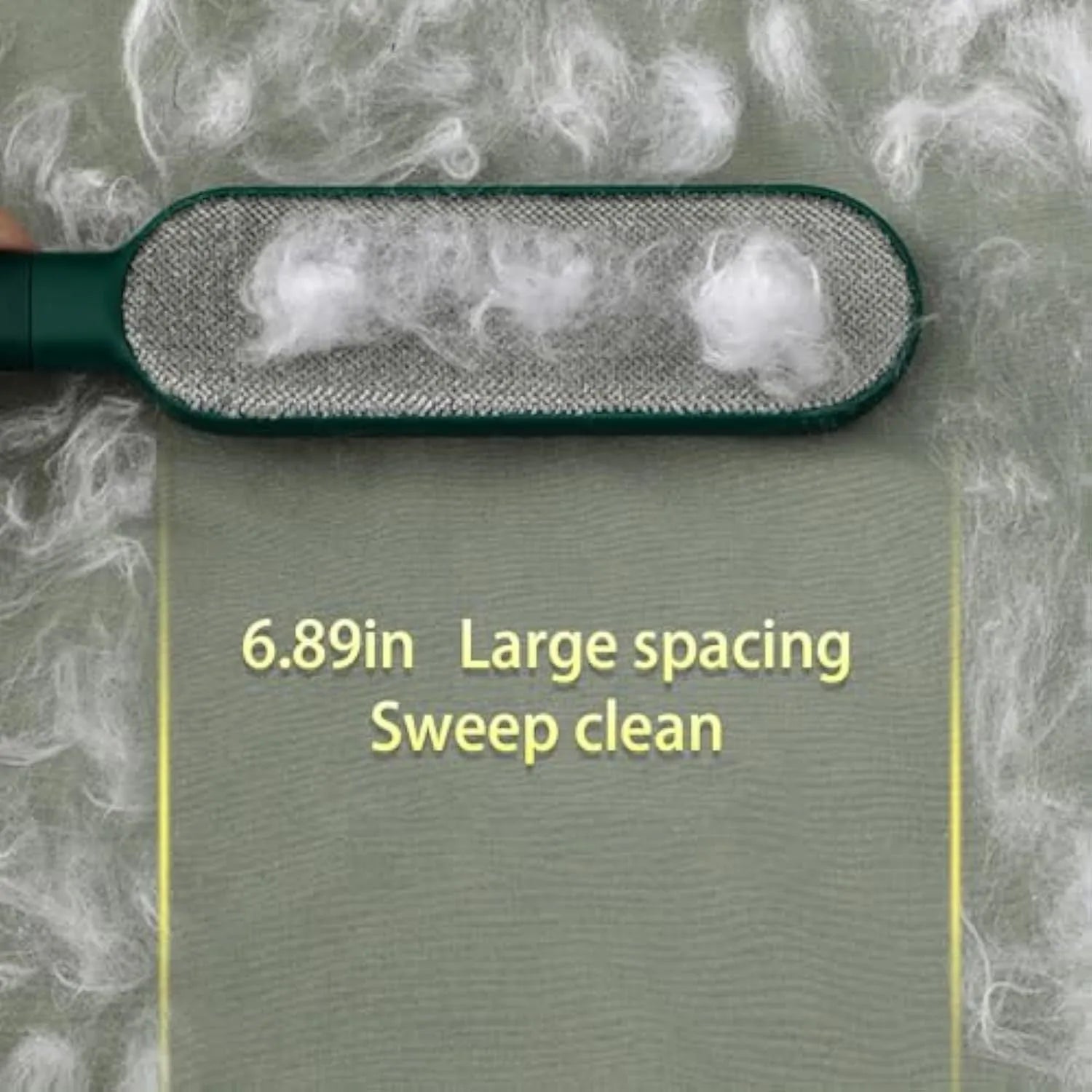 Double-sided pet hair remover brush in blue, green or white with storage box base