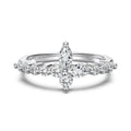 S925 sterling silver ring with butterfly pattern and horse eye zircon inlay, white gold colour finish for women