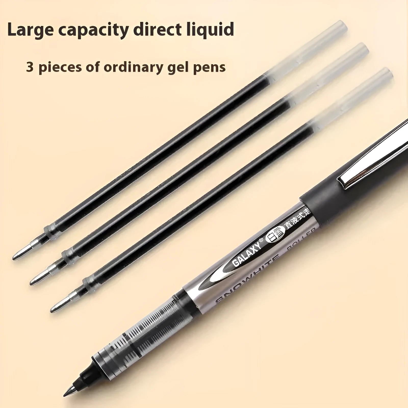 Water-based quick-drying signature pen with 0.5mm tip, available in multiple colours