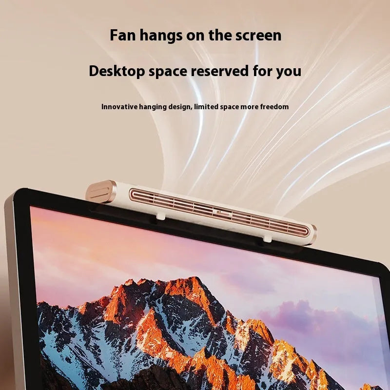 Roman column dual-purpose floor fan in creamy-white with USB cable and control switch