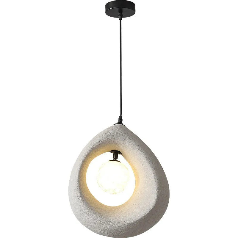Retro pendant chandelier with milky white rectangular lampshade in modern dining setting