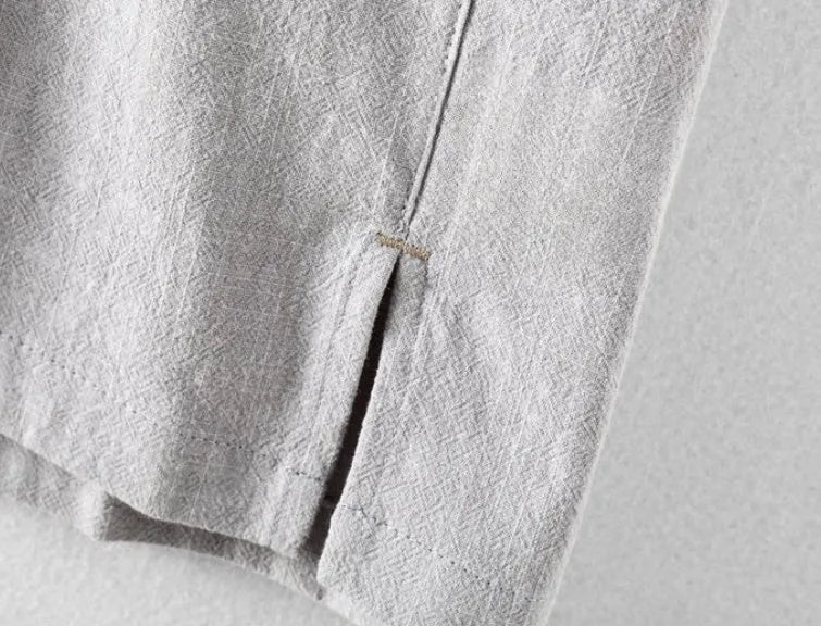 Men's linen leisure shirt in loose fit available in multiple colours with size range S to 4XL