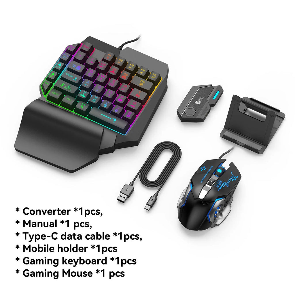 Gamwing Jiaying black USB converter for keyboard and mouse mobile gaming compatibility.