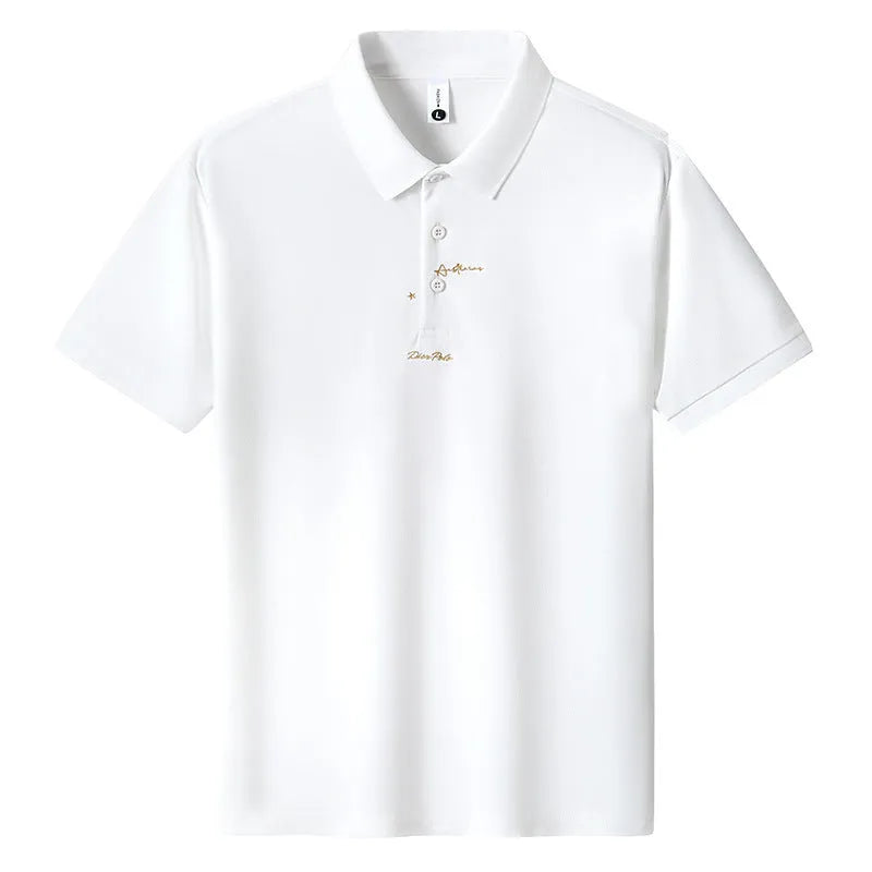 Men's loose fit cotton T-shirt with a large letter pattern print on the front, shown in multiple colour options.