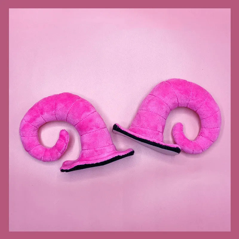 Motorcycle helmet demon horns decoration pair in composite fibre material