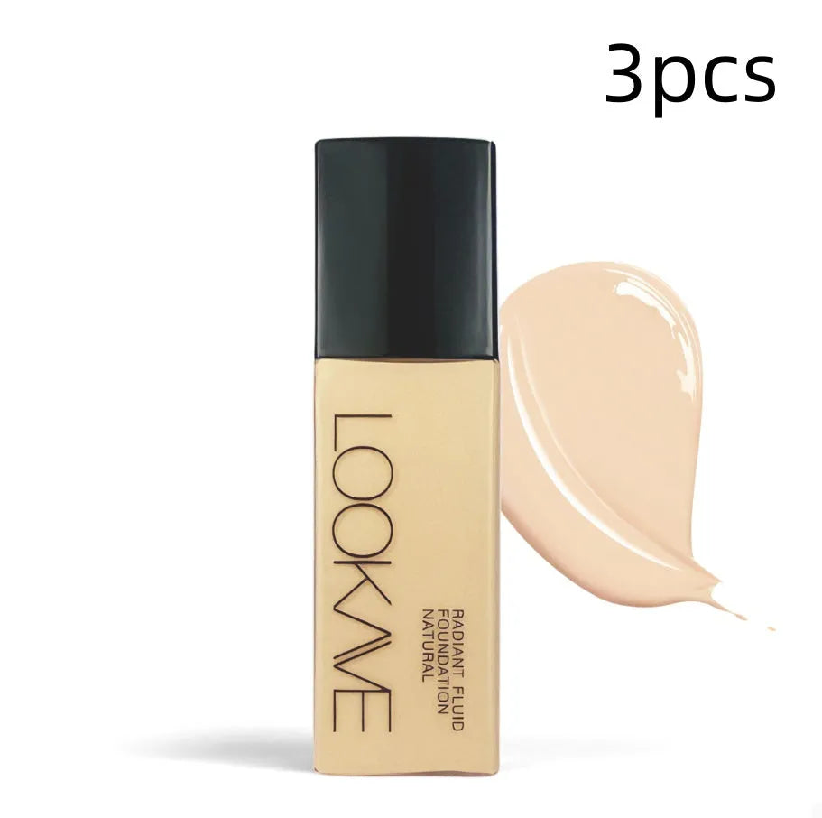 LOOKAVE Matte Liquid Foundation bottle in Ivory White shade, 21c net content.