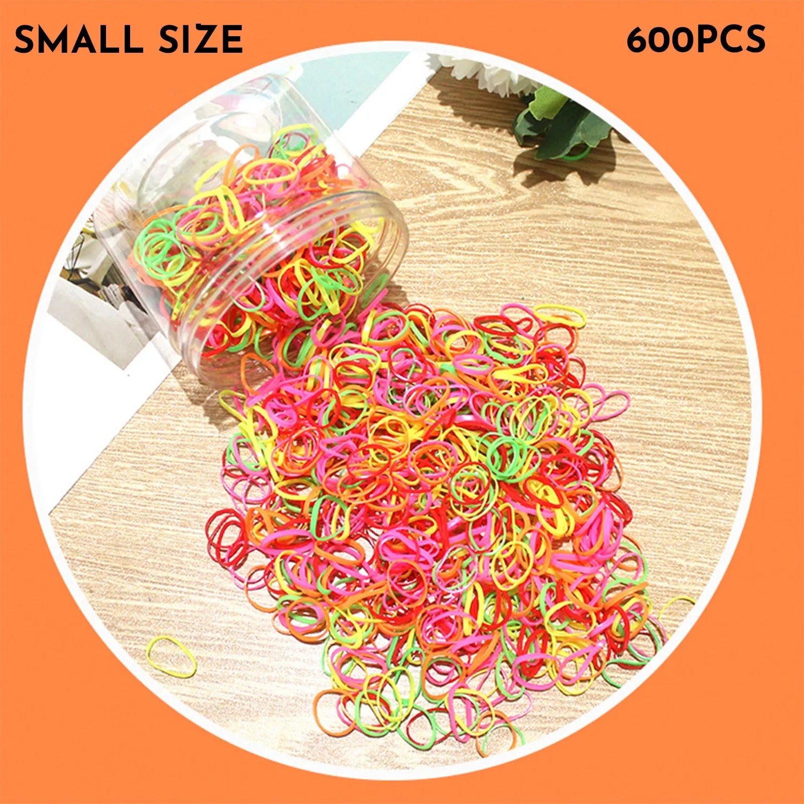 Multi-colour TPU elastic baby hair ties in reusable container for toddlers and infants