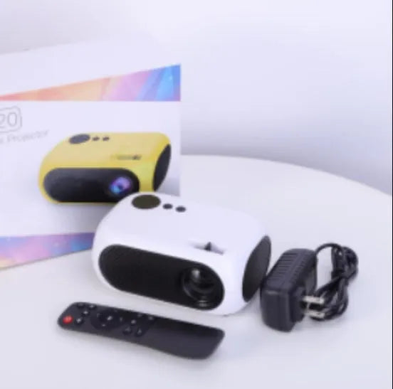 M24 micro mini portable LED projector in gold or white colour with 1080p HD support