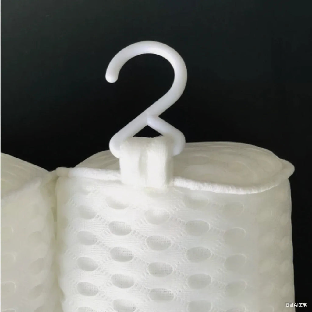 White bathtub pillow with 7 suction cups on a breathable 3d mesh material.