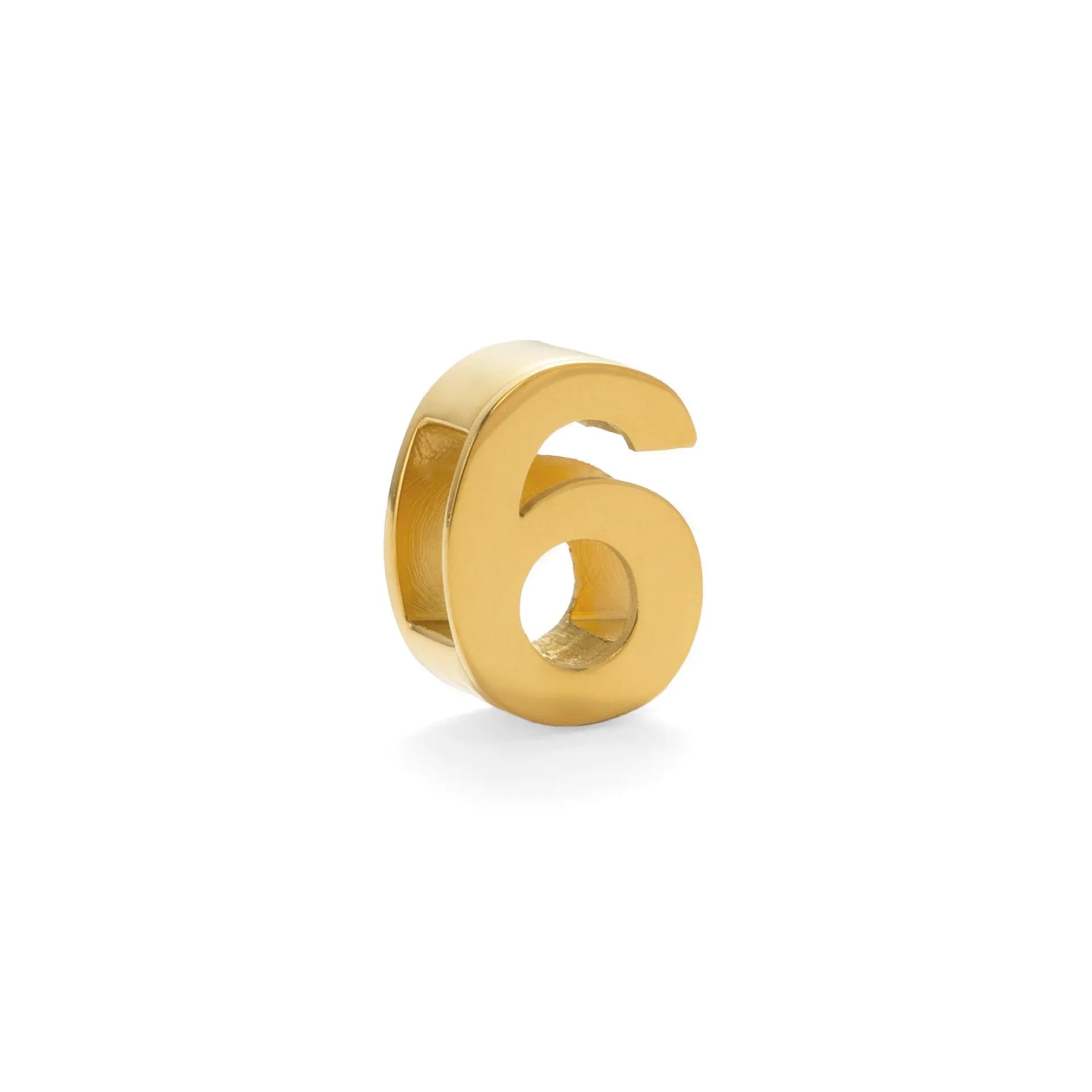 Titanium steel number and letter necklace with gold electroplated finish on grinding chain design