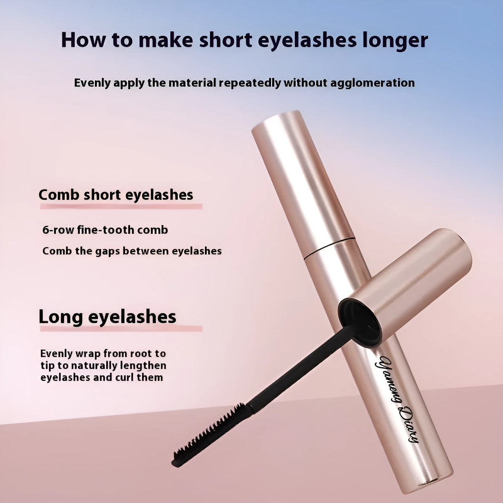 Long curling waterproof mascara in black and brown colours with volumising wand