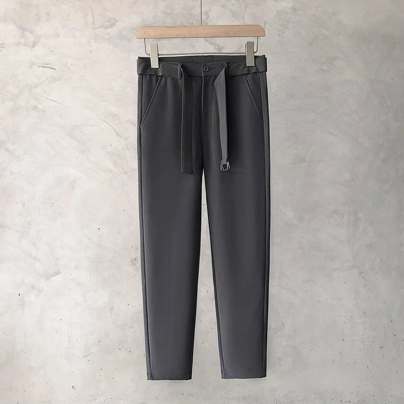 Boys slim straight wool trousers in tapered fit available in multiple colours and sizes