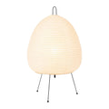 Japanese style rice paper table lamp with handmade shade and aluminium base