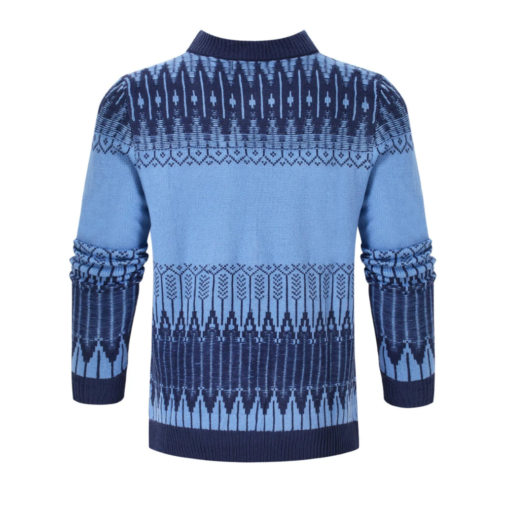 Men's knitted pullover sweater with long sleeves for autumn and winter wear
