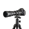 420-800mm manual telephoto zoom camera lens with extending barrel and 67mm filter thread