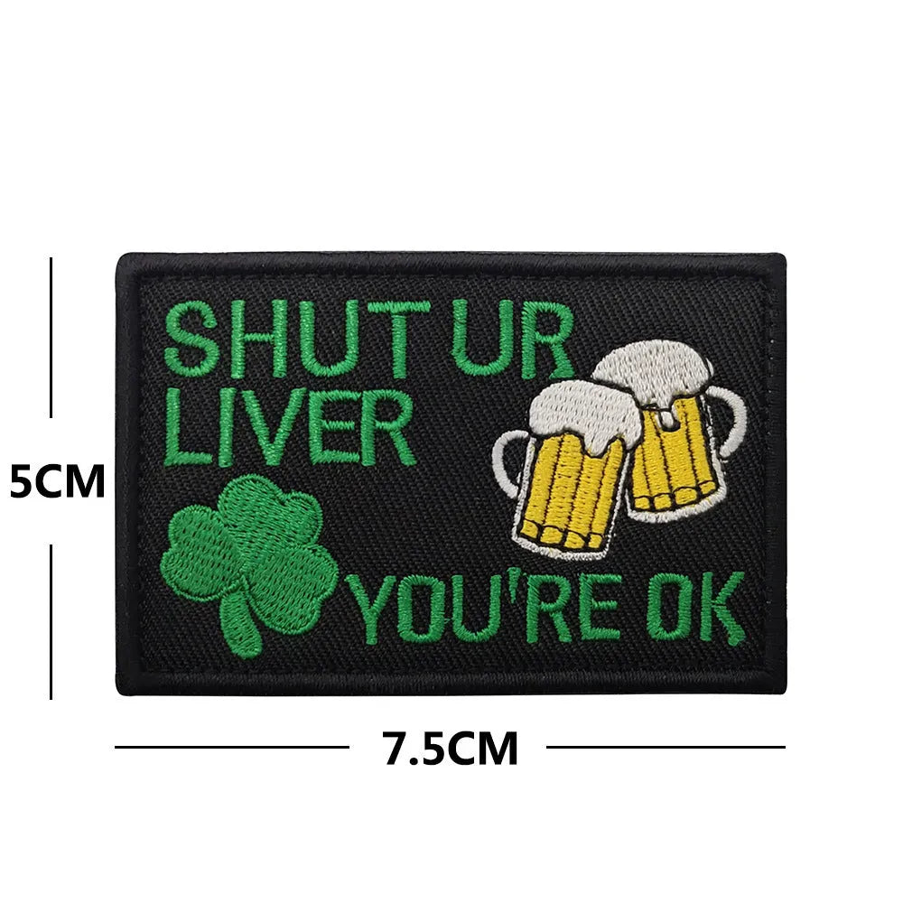 Outdoor embroidered fabric badge with Velcro backing in various military and natural colour patterns