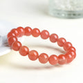 Natural South Red Cherry Red agate bracelet with polished scattered beads in multiple size options