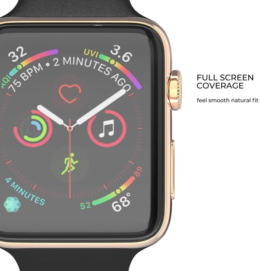 PMMA curved screen protective film for Apple Watch, transparent black colour