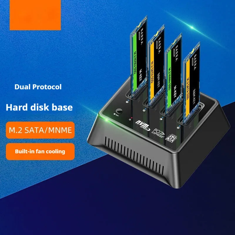 M2 dual protocol SSD aluminium alloy base enclosure on a desk, showing K30174P2 colour.