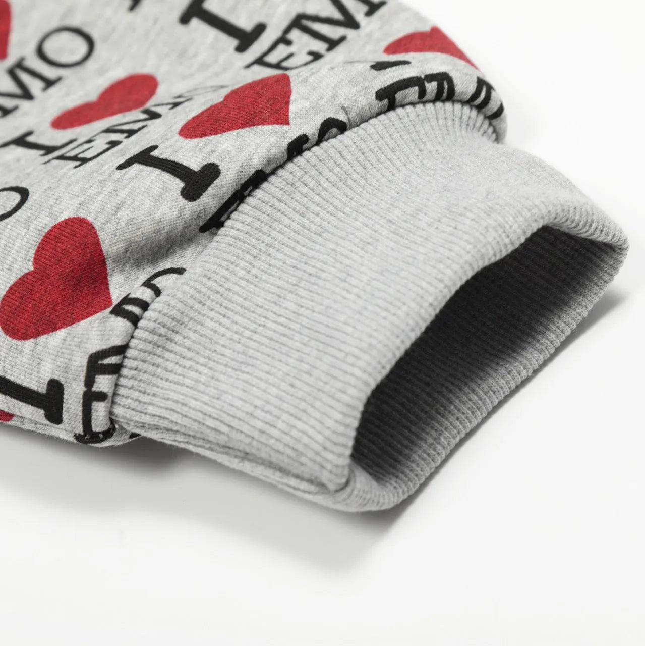 Women's mixed grey cotton cardigan with autumn retro pattern and hooded design