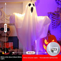 White ghost horror ambience light with cloth construction for Halloween decorations
