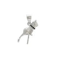 925 sterling silver cat pendant necklace with electroplated finish on clavicle-length chain