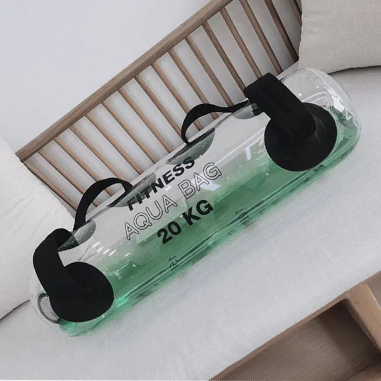 Transparent PVC water bag dumbbell filled with water for adjustable weight strength training