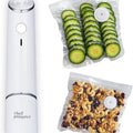 USB-powered electric suction pump with five plastic vacuum storage bags for food preservation
