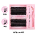 DIY single cluster false eyelashes individual artificial fibre lashes for custom volume