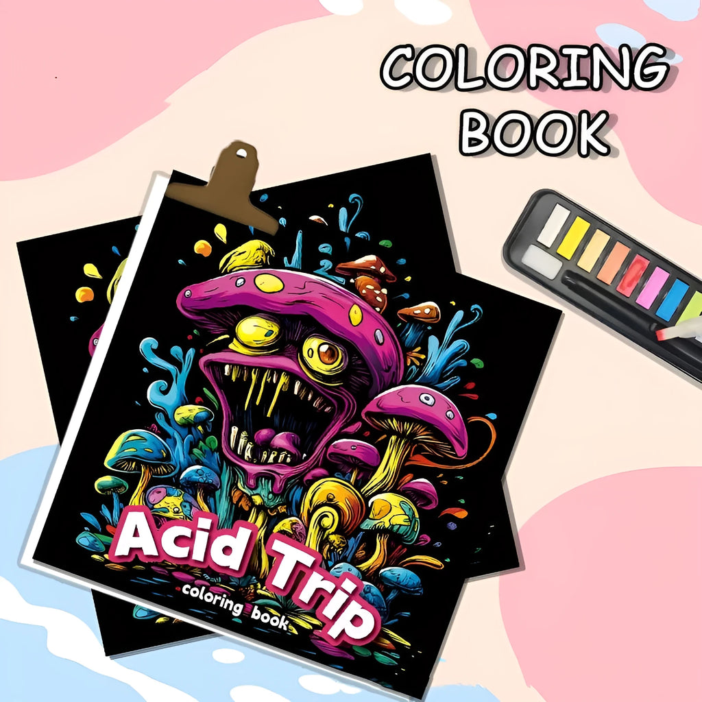 A4 Creative Painting Book with Acid Tour yellow cover, 200mm long.