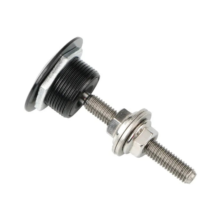 30mm diameter mini engine cover lock in five colours: black, blue, gold, red, and silver, with a 55mm screw.