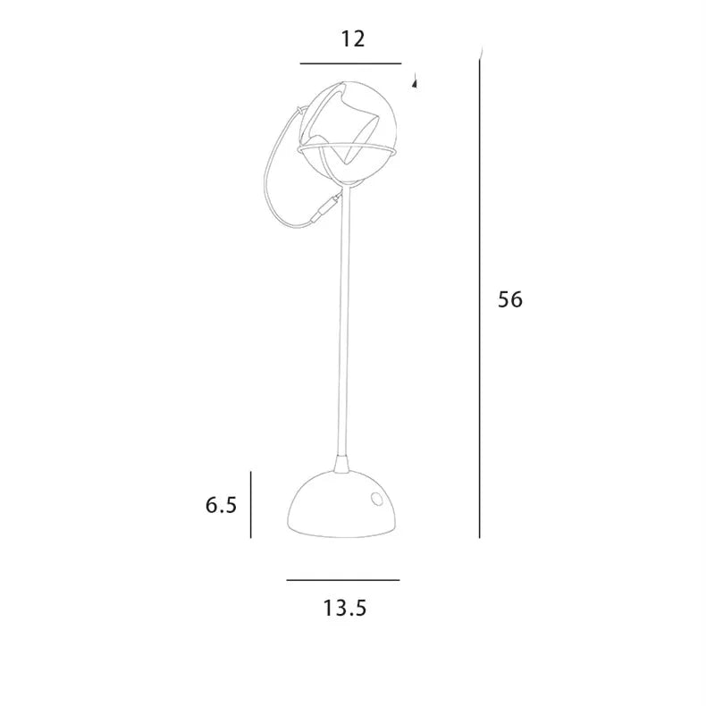 Glass lampshade desk lamp with dimmable LED light and touch switch control