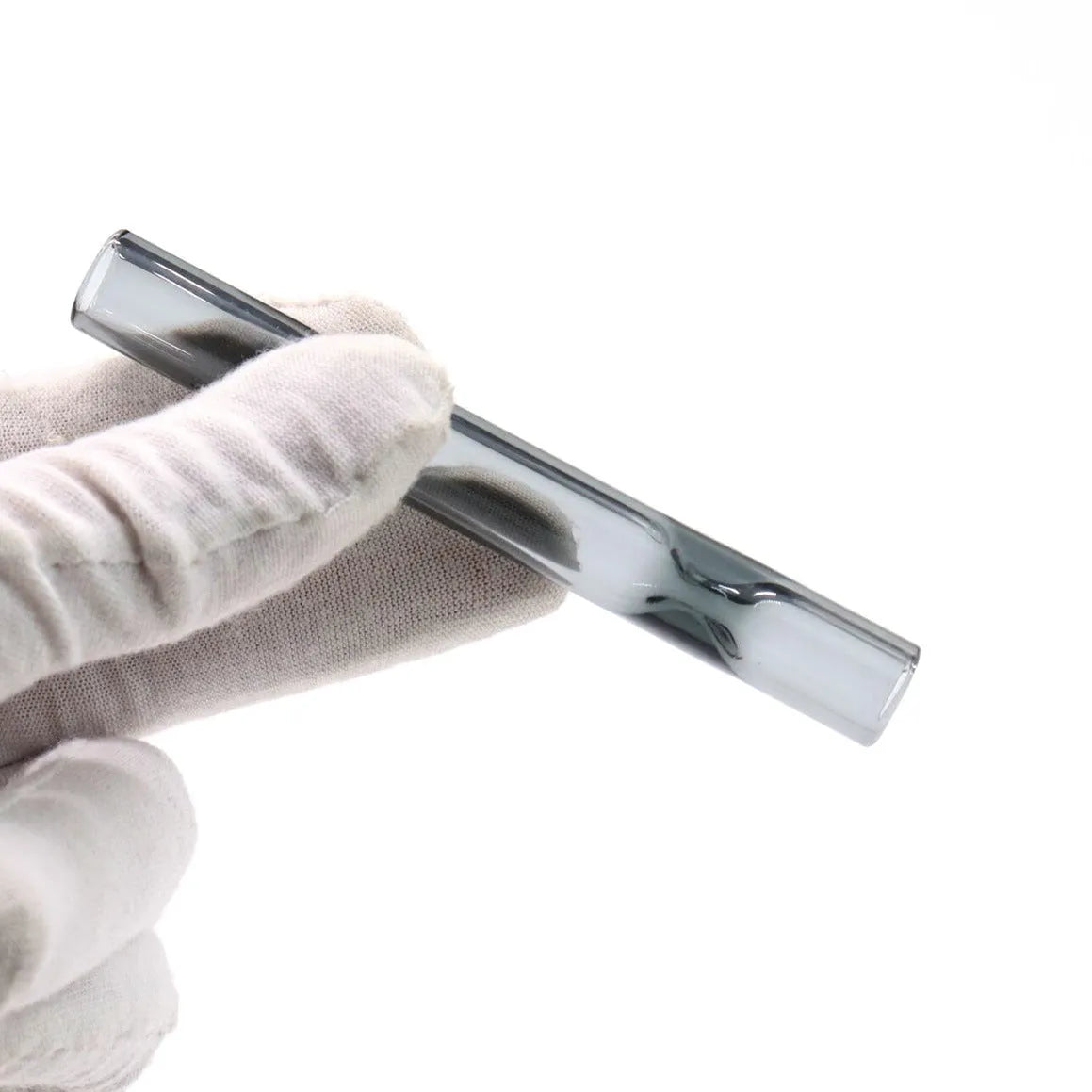 Transparent glass telescopic smoking pipe with straight suction nozzle