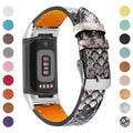 Genuine cowhide leather replacement strap for Fitbit Charge 5 and Charge 6 smart watches
