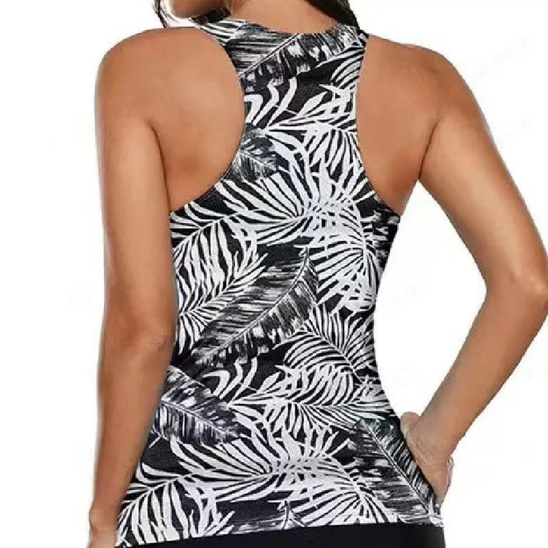 Women's split bow bikini swimsuit in polyester fabric showing front view with colour options