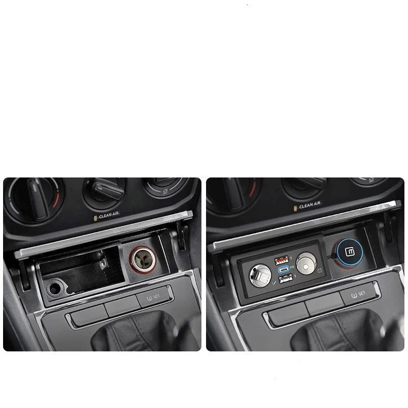 Volkswagen Lavida Polo Weiling car charger with QC3.0 fast charge and Android or Apple model options