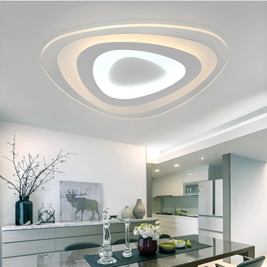 Creative triangle LED ceiling lamp in modern simplicity style for bedroom or dining room