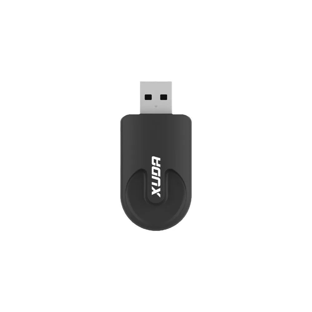 Black mini USB CarPlay wireless adapter interface with compact dimensions
