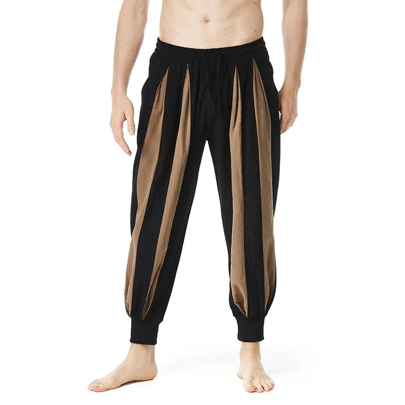 Men's straight-cut casual trousers in four colours with Asian sizing from S to 3XL