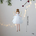 Pink and white cloth ballet girl angel plush doll with pendant design